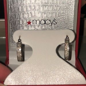 Sterling Silver 1/2 CT Genuine Diamond Earrings!